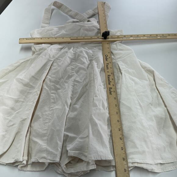 Louna‎ Romper Womens Medium White Tie Back Criss Cross Cotton Blend - Picture 10 of 16